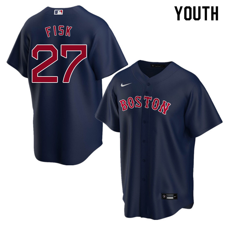 Nike Youth #27 Carlton Fisk Boston Red Sox Baseball Jerseys Sale-Navy - Click Image to Close